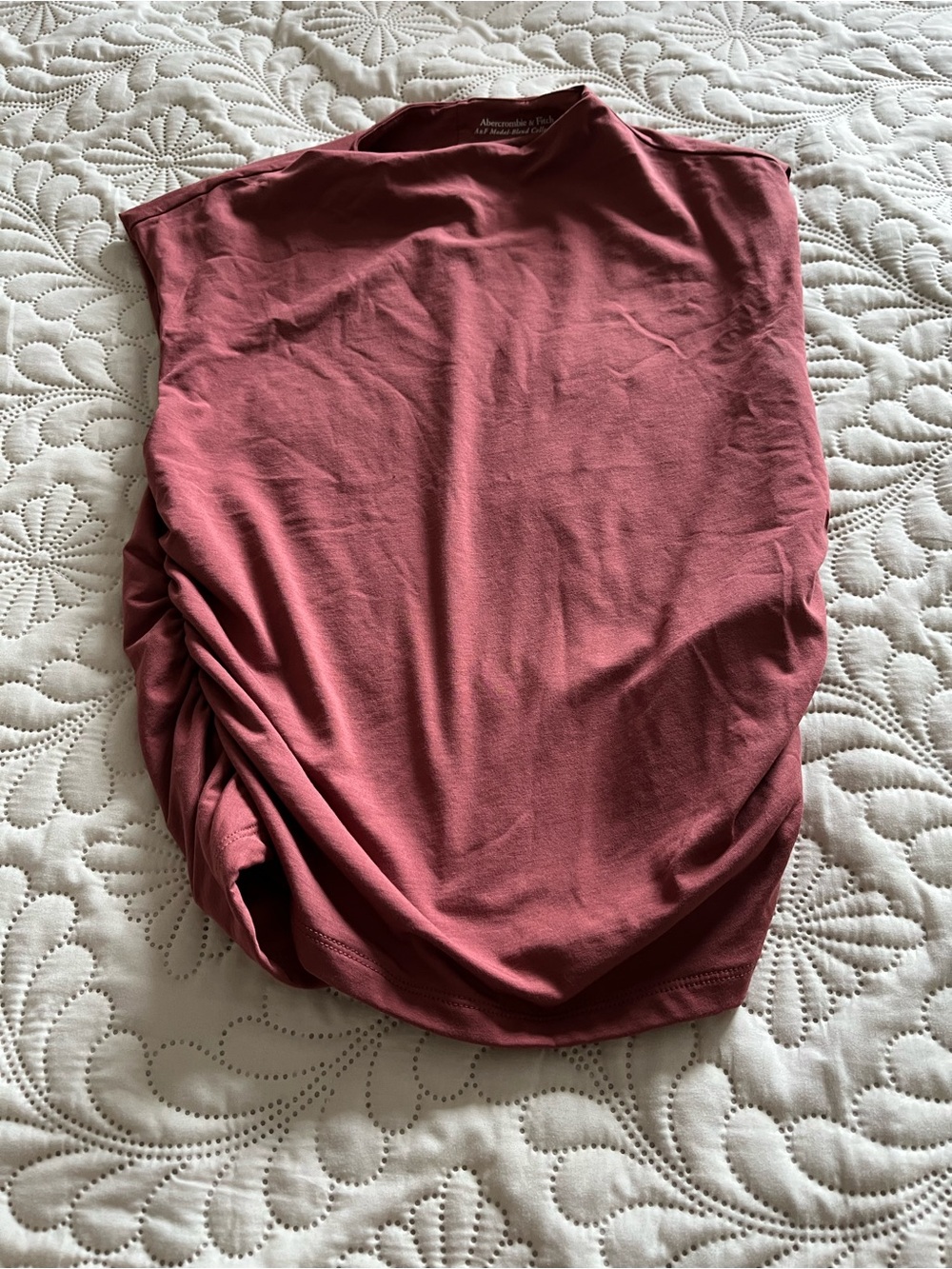 Abercrombie & Fitch Women's Sleeveless Ruched Tank - Rosewood